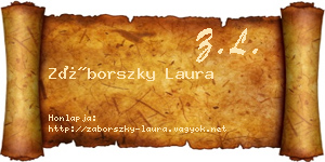 Záborszky Laura névjegykártya